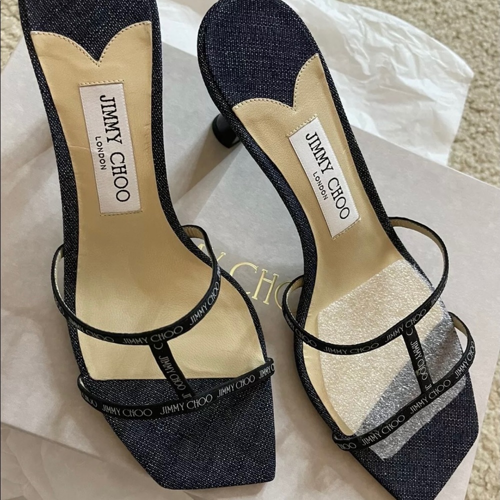 🛑 SOLD 🛑 NIB JIMMY CHOO DENIM SANDALS